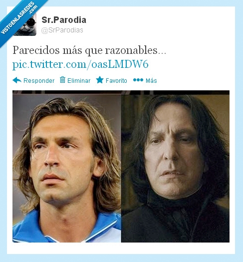 parecido,alan rickman,Snape,Andrea Pirlo,gemelo