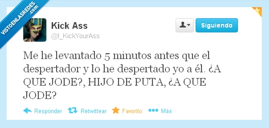 venganza,reloj,despertar,cinco,5