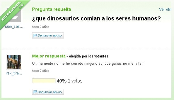 T-rex,Yahoo,comer,dinosaurios,humanos