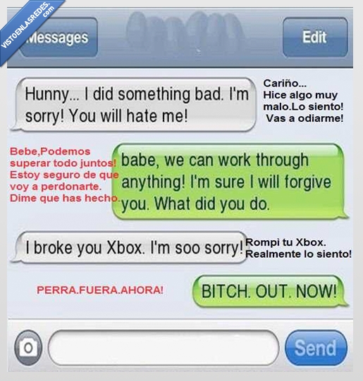 whatsapp,romper,fuera,xbox,perdonar,Malo