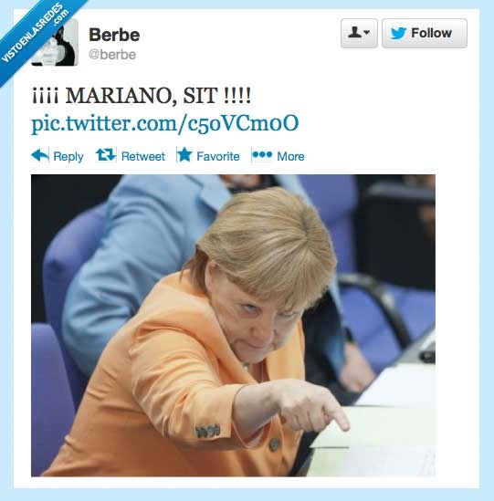 perro,sit,sientate,sentarse,merkel,pp,politica,mierdaymasmierda,Mariano