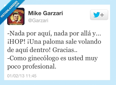 Ginecologo,paloma,consulta,nada por aqui,nada por alla,chiste,twitter