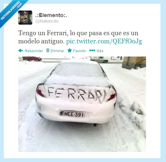 ferrari,modelo,antiguo,falso,nieve,escribir