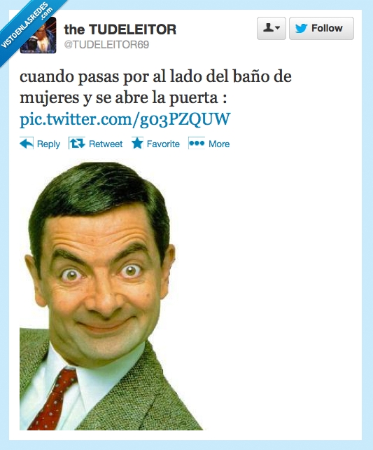 mr.bean,twitter,mirar,lavabo,vestuario,femino,miron,mujer,chica