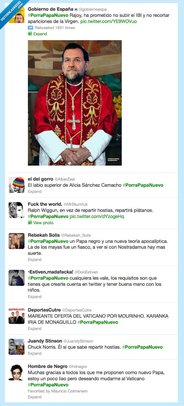 rajoy,papa,nuevo,dimision,porra,benedicto