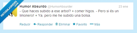 chistes,humor absurdo,higo,limonero,bolsa,chiste,arbol