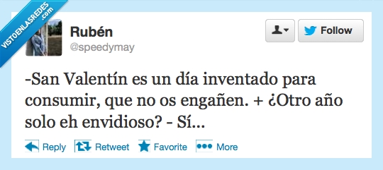 San Valentín,envidia,consumir,solo,soltero