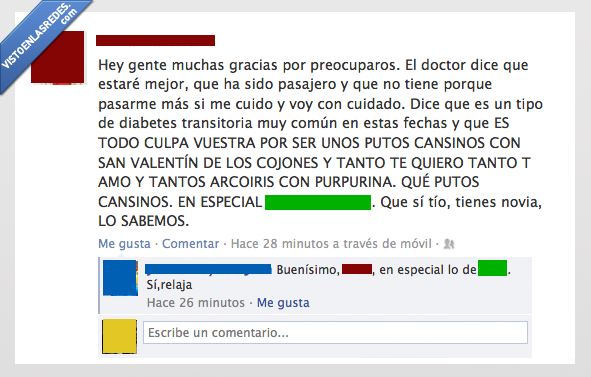 pesados,dulce,azucar,san valentin,susto,medico,diabetes