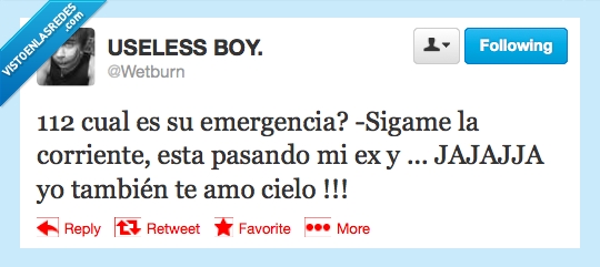 corriente,emergencia,farsa,ex,pareja,112,disimular,novia