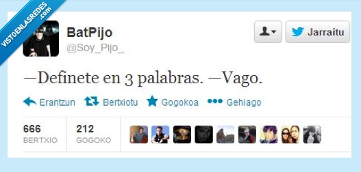 vago,definicion,tres palabras,twitter