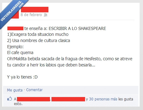 técnica,escribir,shakespeare,exagerar