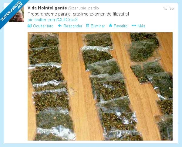 examen,filosofia,maria,fumar,marihuana,hierba,porro,emporrado