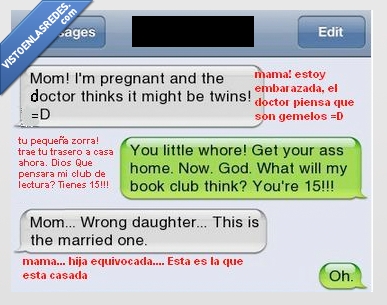 hija,embarazo,madre,club de lectura,15 años,casada,gemelo,embarazada