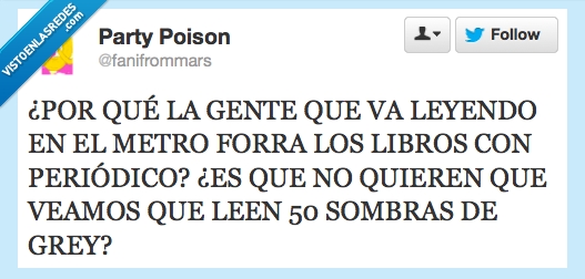 50 sombras de grey,periodicos,tapar,libro,metro,leer