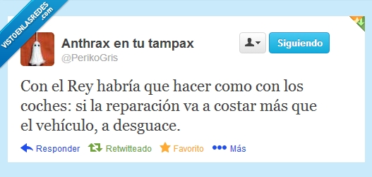 rey,coche,reparacion,costar,vehiculo,precio,dinero,cambiar,desguace