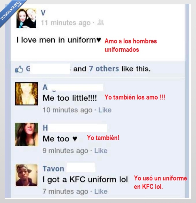amar,KFC,pobre,uniforme