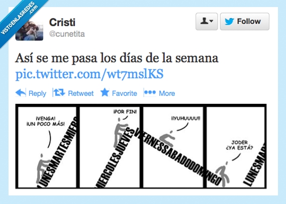 volver,yuhu,fiesta,fin de semana,cuesta,semana,dias