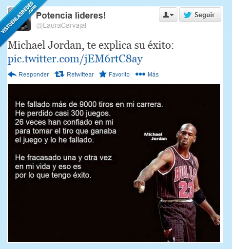 acertar,Michael Jordan,explica,éxito,twitter,fallar