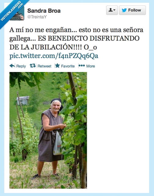 Benedicto,papa,jubilacion,señora,gallega