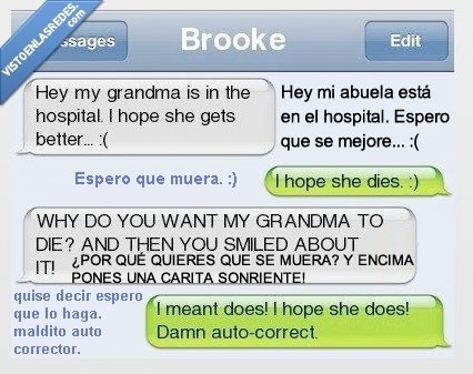 abuela,hospital,morir,vurlas,auto corrector,lol,trol