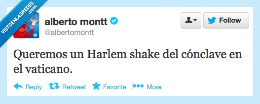 Harlem shake,vaticano,conclave,papa