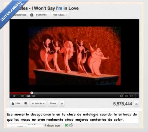 youtube,comentario,mitologia,musa,hercules,mujer,color,cantar