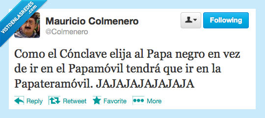 papa,negro,papamovil,papateramovil,conclave