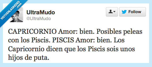 capricornio,amor,bien,piscis,contra,pelea