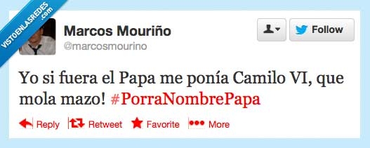 camilo sesto,mola mazo,papa,nombre papa,twitter