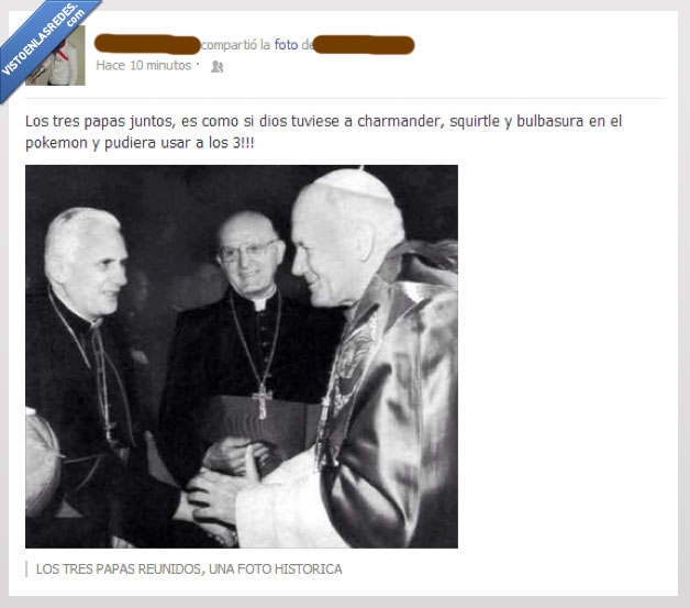 papa,pokemon,squirtle,bulbasur,charmander,dios,eleccion,juan pablo,benedicto,razinger,francisco,primero