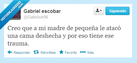 trauma,ataque de cama salvaje deshecha,haz la cama