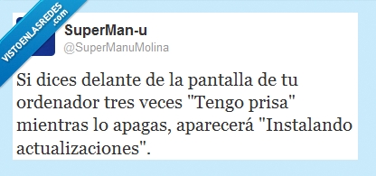 windows troll,prisa,actualizaciones,ordenador,apagar