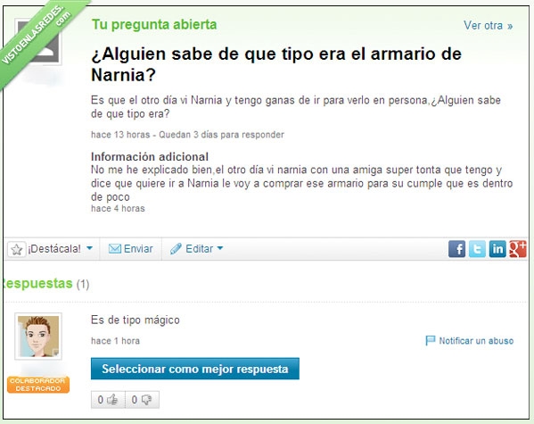 yahoo,respuestas,armario,narnia