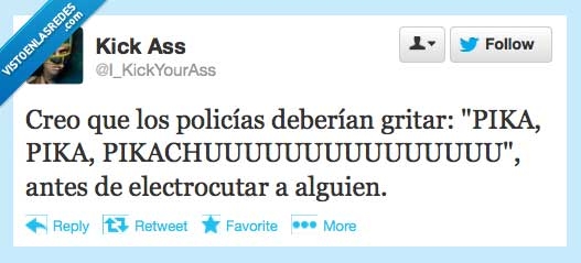 pokemon,gritar,atacar,paralizar,electricidad,macana,Policia,pikachu