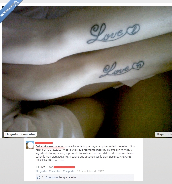 4 meses,tatuajes,pareja,love,locura