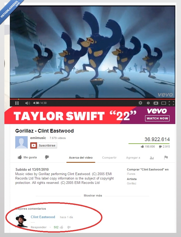 clint,eastwood,gorillaz,cancion