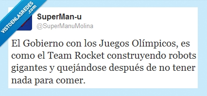 team rocket,dinero,gigante,robot,pokemon,gobierno de españa,juegos olímpicos