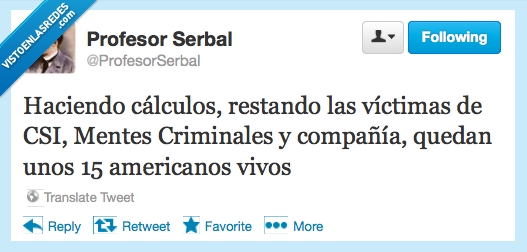 Mentes Criminales,CSI,Muertes,Estadounidenses,Pocos