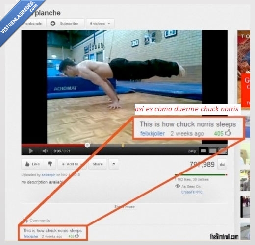 hasta la cama le teme,fuerza,dormir,chuck norris