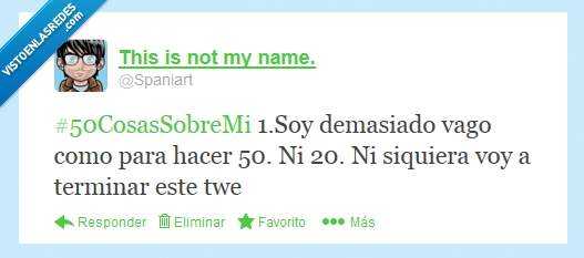 cosas,cincuenta,50,tweet,acabar,Vago,Twitter