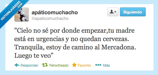 twitter,humor absurdo,urgencias,cerveza,mercadona,hospital