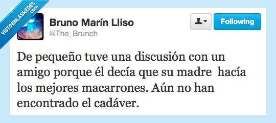 macarrones,madre,mejores,asesino,matar,cuerpo,cadaver