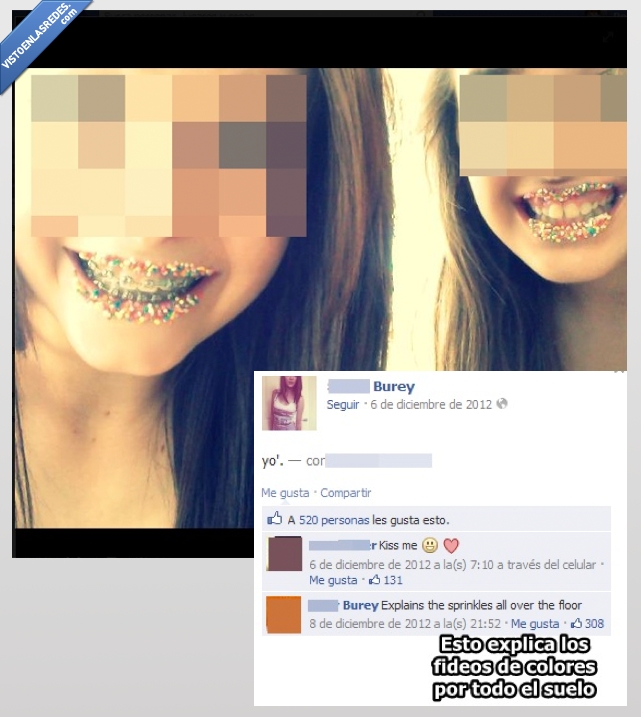 madre,fideos de colores,chicas,facebook