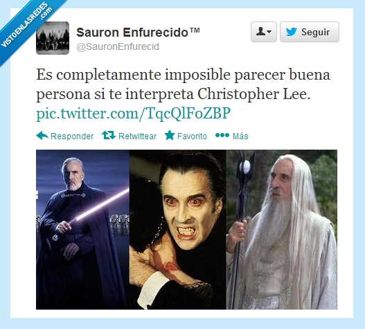 Dooku,Drácula,Villano,Christopher Lee,Saruman