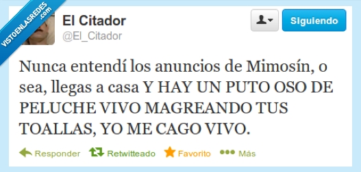 osito,Mimosín,TV,Anuncios,Citador,Bestia del Averno,Oso,toallas