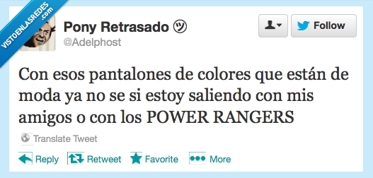 pantalones,power ranger,colores