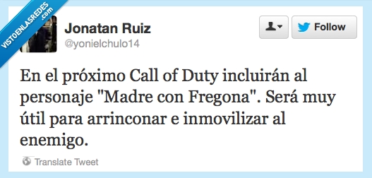personaje,cod,call of duty,proximo,madre,fregona,fregar,inmovilizar,enemigo,arrinconar