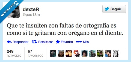 faltas,ortografía,dientes,orégano,gritar,discutir,insultar