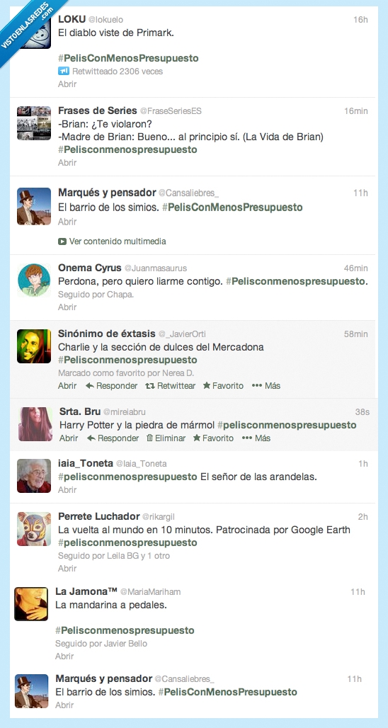 primark,twitter,presupuesto,hashtag,pelisconmenospresupuesto,películas
