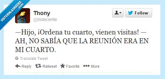 hijo,ordena,cuarto,visitas,reunion,madre